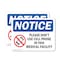 Signmission Please Don't Use Cell Phone Sign With Symbol, 5 in W x Rectangle, Vinyl Decal OS-2PACK-NS-D-35-L-17436 - alternate 1